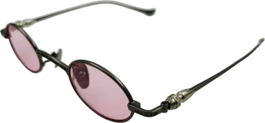 Lunettes de soleil rondes Chrome Hearts vintage en métal — vue 11