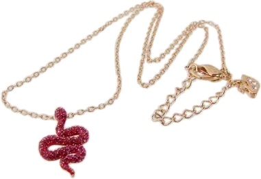 Collier Leslie Serpent Cristaux Rouges - Swarovski — vue 4