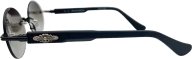 Chrome Hearts Deep 3 - Lunettes de soleil rondes noires — vue 3