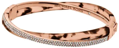 Bracelet Jonc Double Michael Kors Or Rose et Marron