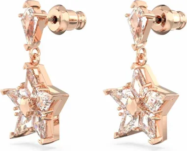 Boucles d'oreilles Stella Swarovski - Étoiles plaqué or rose — vue 2
