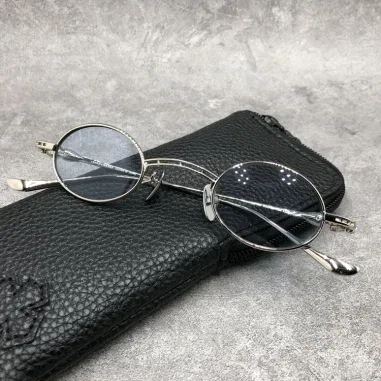 Lunettes de soleil rondes Chrome Hearts vintage en métal — vue 20