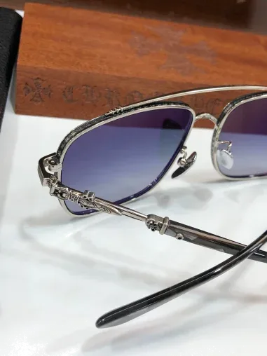 Lunettes de soleil Chrome Hearts CBEATH II carrées métal — vue 4