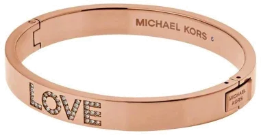 Bracelet Love Michael Kors Or Rose Strass