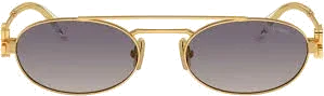Lunettes de soleil Miu Miu MU54ZS - Monture métal doré et écaille — vue 2