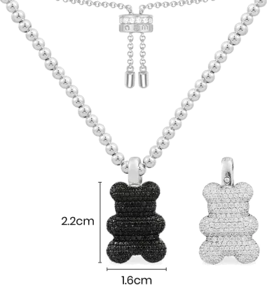 Collier APM Monaco Yummy Bear Mood - Ours pavé de cristaux — vue 3