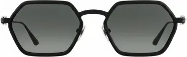 Lunettes de soleil Chrome Hearts Datass – Monture hexagonale noire — vue 2