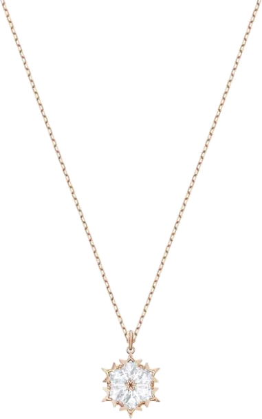 Collier Swarovski Magic Flocon de Neige Plaqué Or Rose