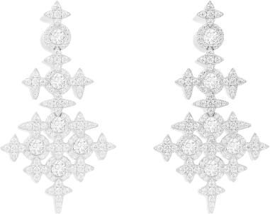 Boucles d'oreilles APM Monaco pavé météorites et cercles argent 925