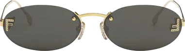 Lunettes de soleil First Fendi - Monture ovale métal — vue 2