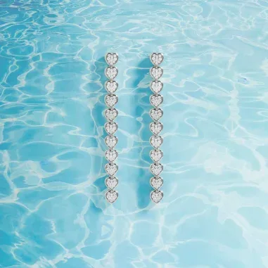 Boucles d'oreilles pendantes Cœur APM Monaco — vue 2