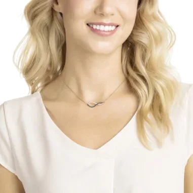 Collier Femme Élégant Swarovski Plaqué Or Rose — vue 2