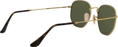 Lunettes de Soleil Hexagonal Flat Lenses Dorées Polarisées — vue 3