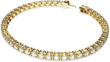 Bracelet Tennis Matrix Swarovski or blanc — vue 2
