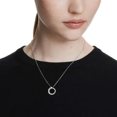 Collier Swarovski Matrix - Cristaux Blancs Rhodié — vue 5