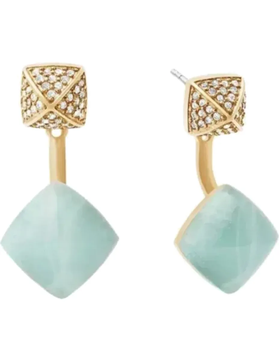 Boucles d'oreilles Michael Kors pavées turquoise