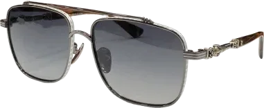 Lunettes de soleil Chrome Hearts CBEATH II carrées métal — vue 5