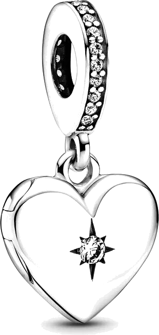 Charm Pendant Médaillon Cœur Ouvrable Pandora