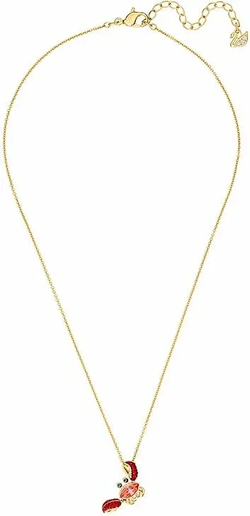 Collier Swarovski Ocean Crab plaqué or et cristaux rouges — vue 2