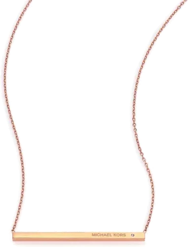 Collier Michael Kors Heritage - Barre pendante or rose