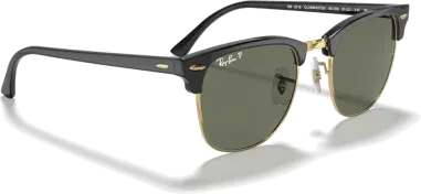 Lunettes de soleil Ray-Ban Clubmaster noir polarisées — vue 3