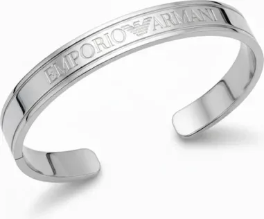 Bracelet Manchette Emporio Armani Acier Argenté — vue 2