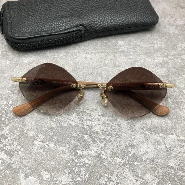 Lunettes de soleil Diamond cerclés marron - Chrome Hearts — vue 8