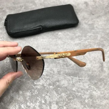 Lunettes de soleil Diamond cerclés marron - Chrome Hearts — vue 4