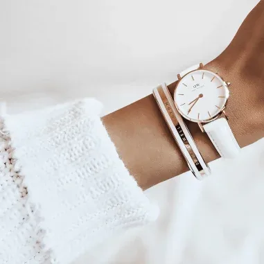 Bracelet Emalie Satin White Daniel Wellington — vue 6