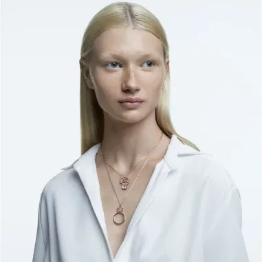 Collier Connexus Swarovski plaqué or rose — vue 2