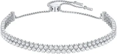 Bracelet Swarovski Cupchain Double Rhodié