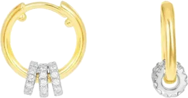 Boucles d'oreilles mini créoles APM Monaco or jaune