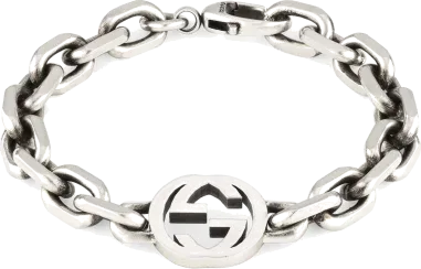Bracelet Chaîne GG Entrelacé Argent