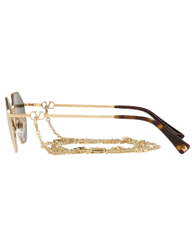 Lunettes de soleil Valentino Garavani VA2040 Hexagonales avec chaîne — vue 2