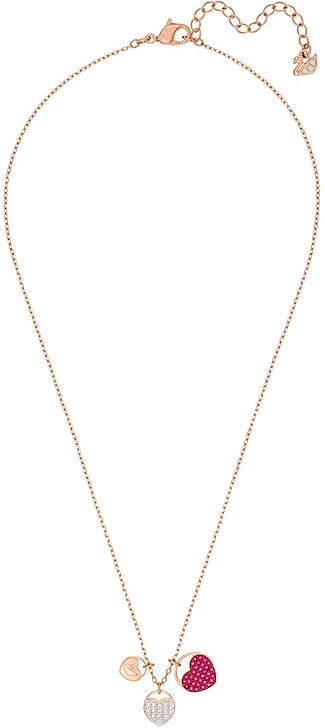 Collier Swarovski Ginger Cœurs Plaqué Or Rose — vue 2