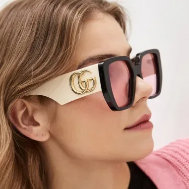 Lunettes de soleil Gucci Logo GG0956S Oversize — vue 10