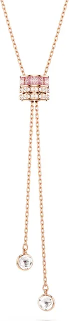 Collier Swarovski en Y Connexus - Or rose et cristaux — vue 4