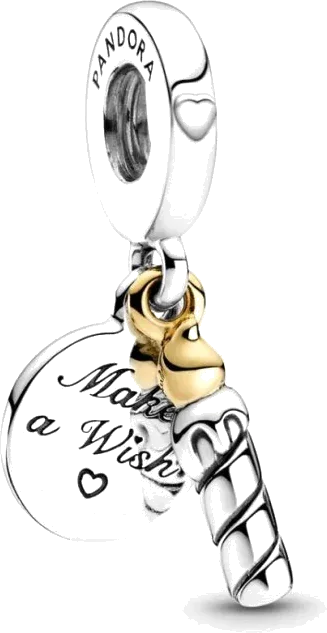 Charm Pandora Bougie d'Anniversaire Bicolore — vue 2