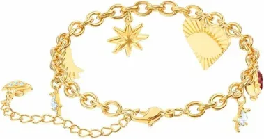 Bracelet Lucky Goddess Swarovski Plaqué Or et Cristaux Multicolores — vue 3