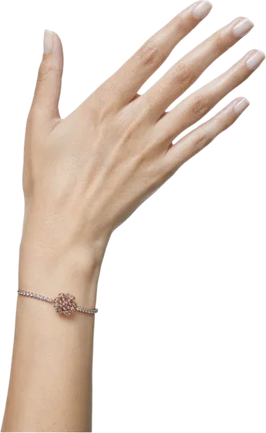 Bracelet Floral Swarovski Cristaux Roses — vue 3