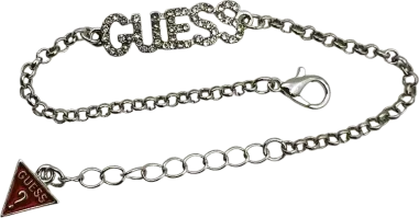 Bracelet Guess ajustable en métal argenté et cristaux — vue 3