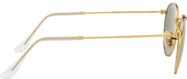 Lunettes de soleil Round Metal Ray-Ban - Dorées et vertes polarisées — vue 3