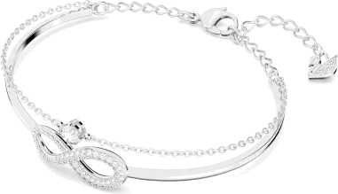 Bracelet Jonc Infinity Swarovski - Rhodium Blanc — vue 2