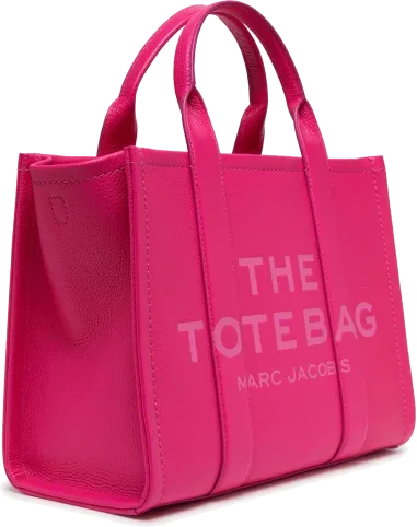 Sac à main Marc Jacobs The Medium Tote Bag rose fuschia en cuir grainé — vue 2