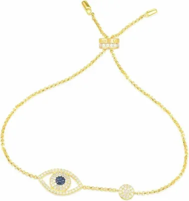 Bracelet Lucky Eye APM Monaco - Plaqué Or Jaune et Cristaux