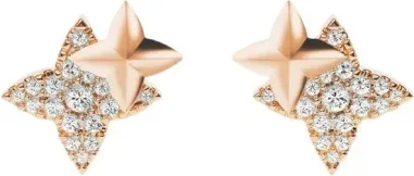 Boucles d'oreilles Météorites APM Monaco, or rose 18 carats