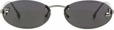 Lunettes de soleil First Fendi - Monture ovale métal — vue 12