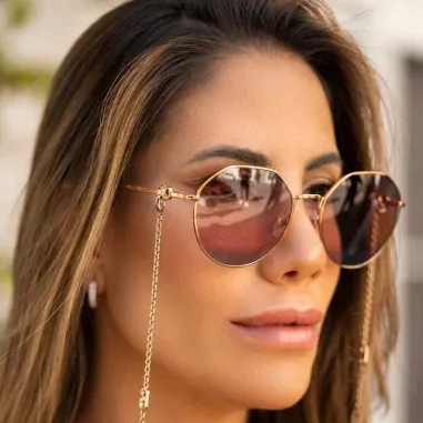 Lunettes de soleil Valentino Garavani VA2040 Hexagonales avec chaîne — vue 9