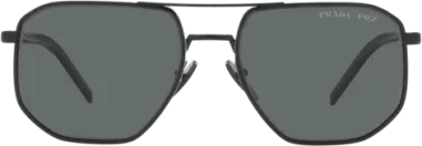 Lunettes de soleil Prada PR 59YS aviator noir — vue 2