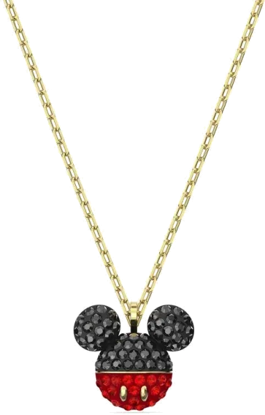Collier Swarovski Mickey & Minnie Plaqué Or